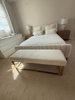 Ivory gold bench