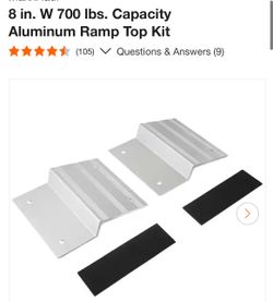 8 in. W 700 lbs. Capacity Aluminum Ramp Top Kit