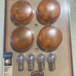 Harley Davidson OEM Replacement Turn Signal Lens Kit- Smoked, Domed