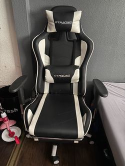 GTRacing Gaming Chair Black and White
