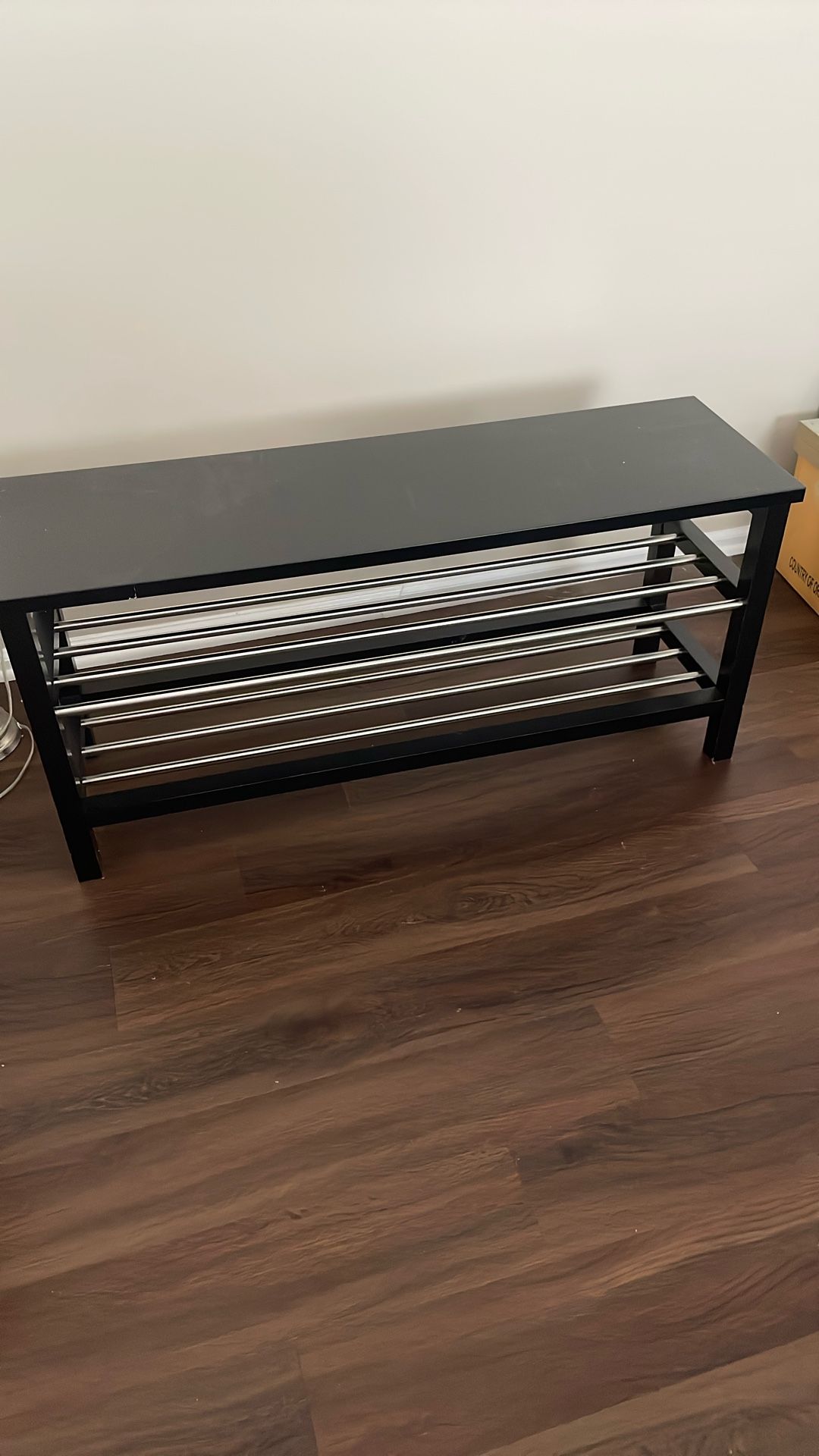 Wood Bench And Shoes