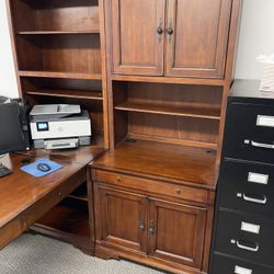 Hard Wood Desk - 5 Pieces - Reversible  Very Sturdy!  