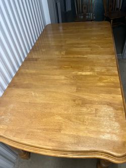 Solid brown wood table