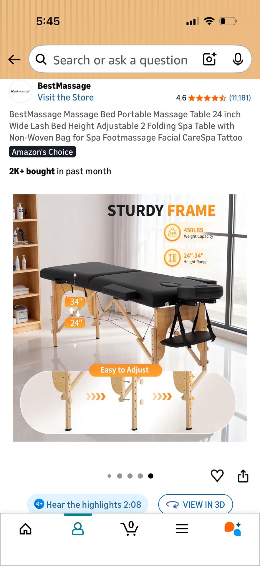 Folding Massage Table 