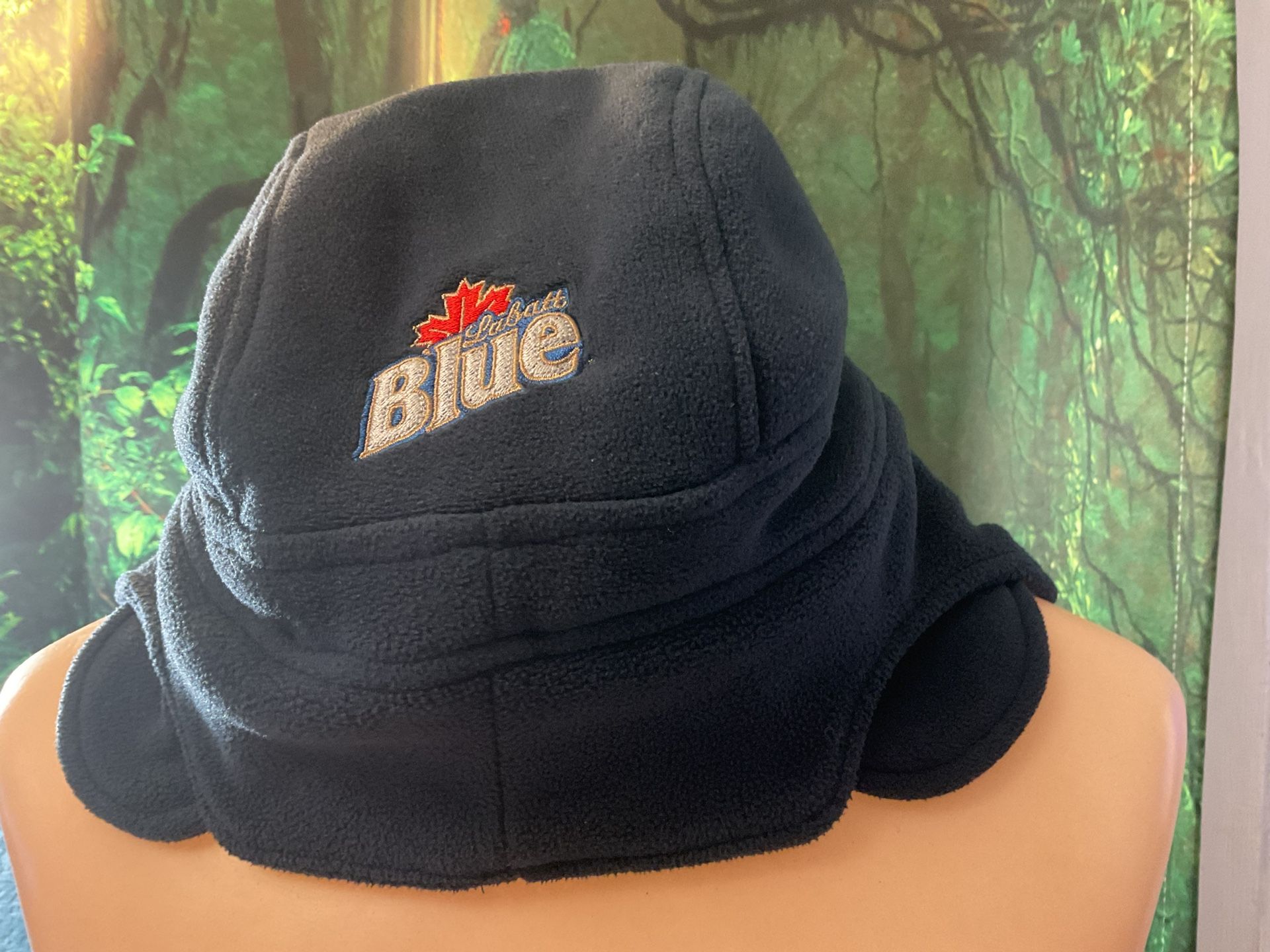 LABATT BLUE faux goalie hockey helmet hat NHL Ontario ski cap Canada winter cap