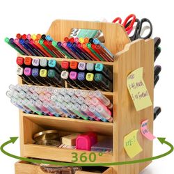 Bamboo Art Supply/makeup Orginizer 