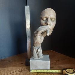 Man With Cigar Sculpture 