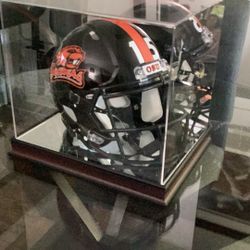 Oregon State University Football Helmet With Display Case