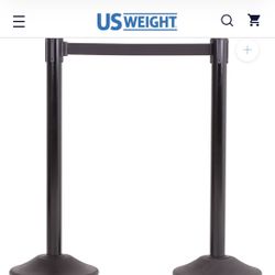Premium Black Steel Heavy Stanchion Set 2 -Brand new Down from $140