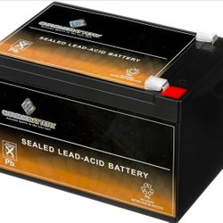 CB CHROMEBATTERY 12V 14.5AH Maintenance-Free Battery for Alarm Systems, Scooters, Toys, Emergency Lights, and More - Spade (F2) Terminal