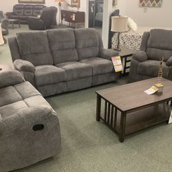 Reclining Living Room Sofa, Love Recliner