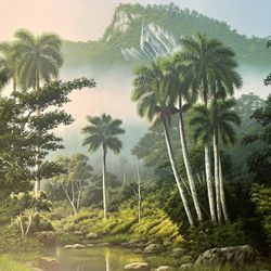 Cuban Award Winning Artist Rensol G Mendez Landscape Painting