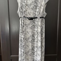 Fitted Dress with Belt