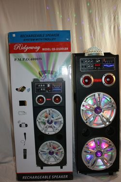 Bluetooth speaker SD card,slot USB port,FM radio,microphone included for karaoke(bosina)