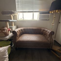 Brown Leather Couch