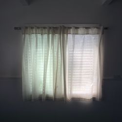 Nanspring Cream Linen Curtains – 2 Long Sets + 1 Short Set - Moving Sale