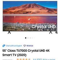 Samsung 55" Class TU7000 Crystal UHD 4K Smart TV (2020)