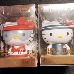 two Kidrobot Hello Kitty x Team USA vinyl mini figures, 25$