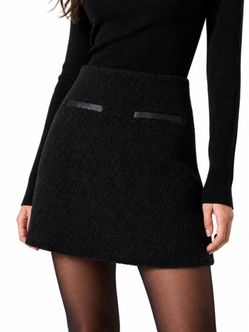 New Theory Black Mini Skirt, 4