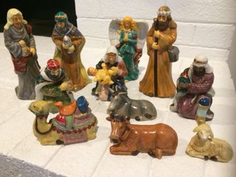Ceramic nativity set