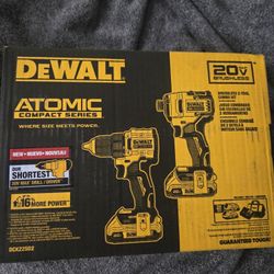 DEWALT ATOMIC 20-Volt MAX Lithium-Ion Cordless Combo Kit (2-Tool) with (2) 2.0Ah Batteries, Charger and Bag