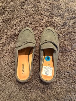 Grey loafers