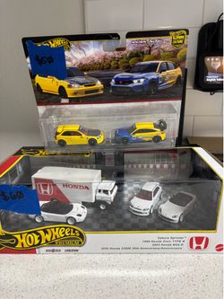 🔥 Honda Diorama Set – Sakura Sprinter + S2000 + Civic Type R + NSX 🔵 Spoon Sports Diecast Set