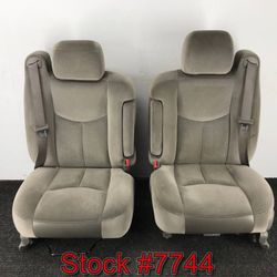 Gray Cloth Bucket Front Seats For 2003-06 Chevy Suburban Yukon Tahoe Stock #7744