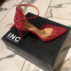 Red Lace Heels INC 