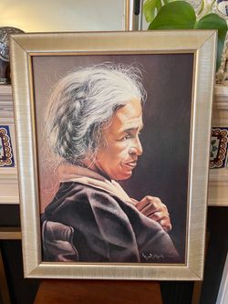 Paul Collins "Rosa Parks" Framed Canvas Print – 20" x 26" Contemporary Portrait