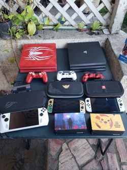 Spider man PS4 Pro Edition $500! 72 Edition PS4 Pro Slim is $260! Z1 Extreme $600! Nintendo OLED white $240! Or Zelda $280!. Trade for iPhone max pro