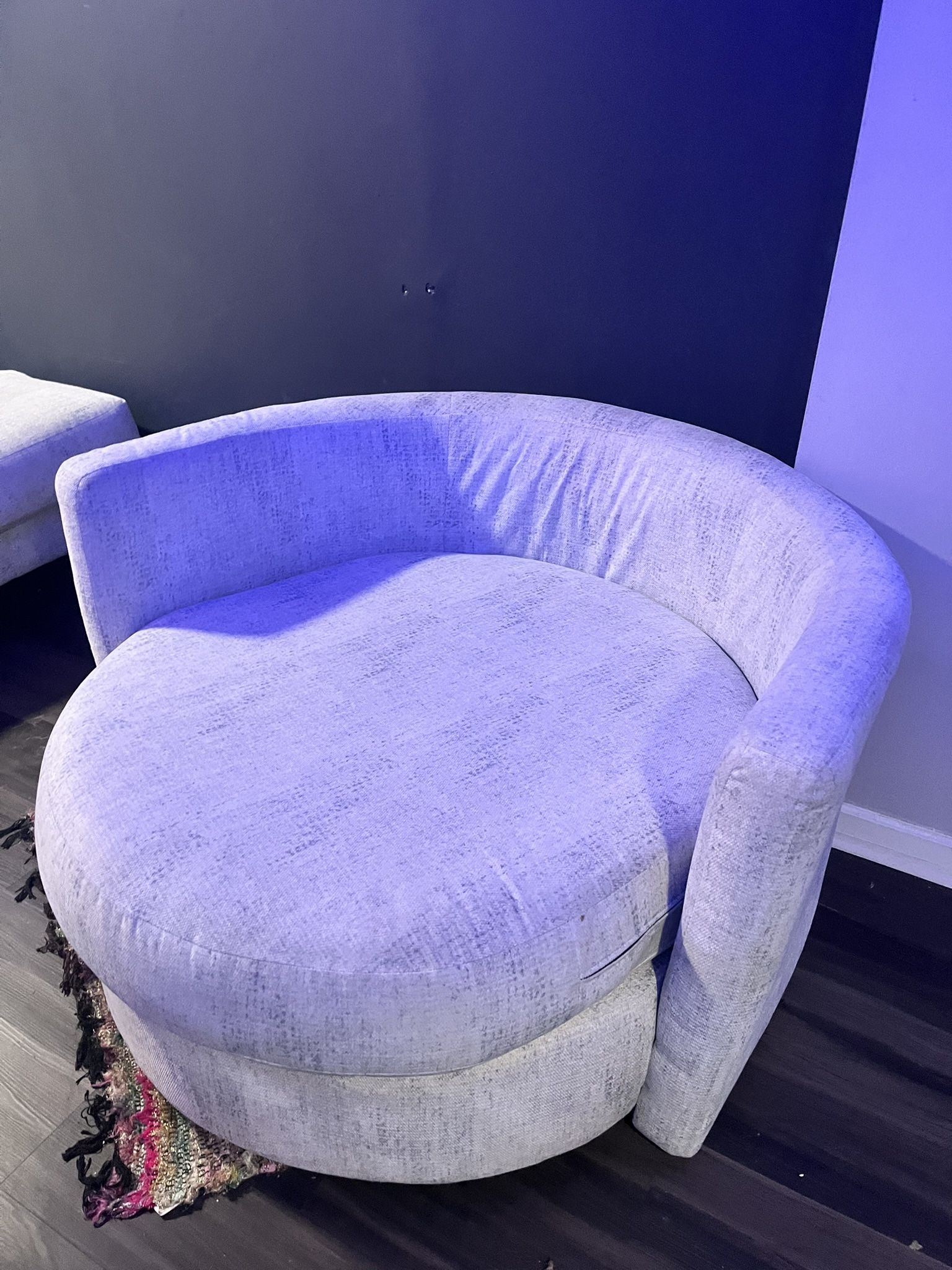 Sectional and swivel chair