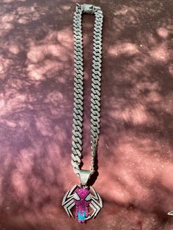 Spiderman iced out chain and pendant