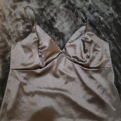 Black Shiny Tank Top