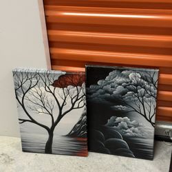 Canvas ( 2 Sets) And Picture Frame 