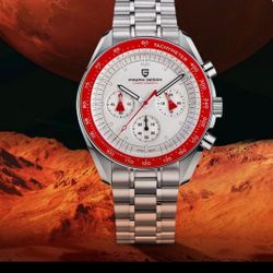 PAGANI DESIGN Quartz Wrist Watch, Sapphire Speed Chronograph Automatic Date