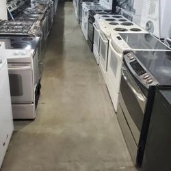 Refurbished appliances, free warranty refrigerators , washers , dryers , stoves stackables