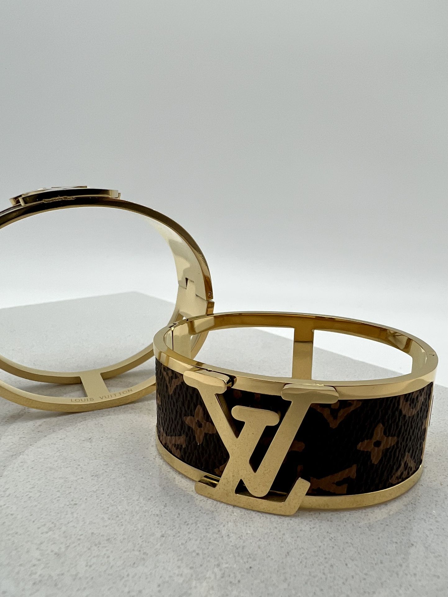 Louis Vuitton LV monogram bracelet bangles gold