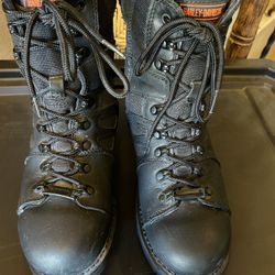 Men’s Harley Davidson Steel Toes Riding Boots Size 9