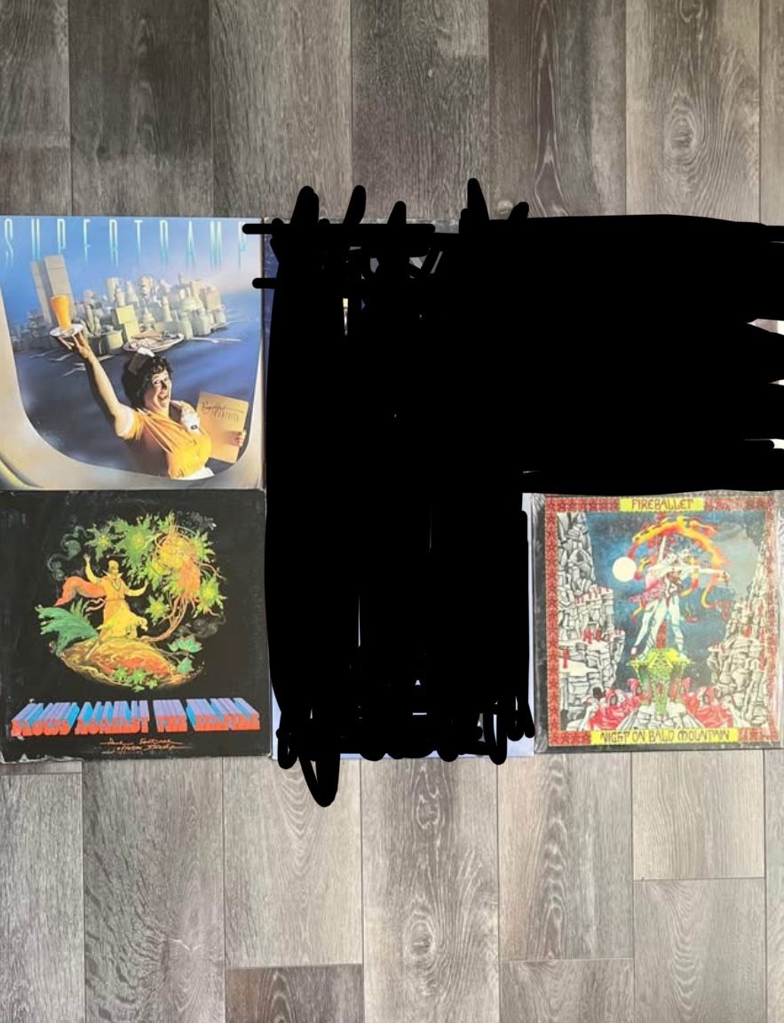 Hard Rock Vinyl Record Bundle Lot 3 Albums Supertramp Blows Against the Wind and Fireballet