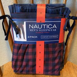 NAUTICA Men’s Sleepwear Fleece Pants Size Medium Twin Pack