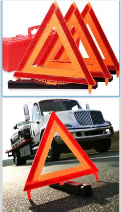 3 Pack Warning Triangle,Enmergency Reflector, Emergency Triangles for Vehicles,Triangle Kit with Case 57810/5