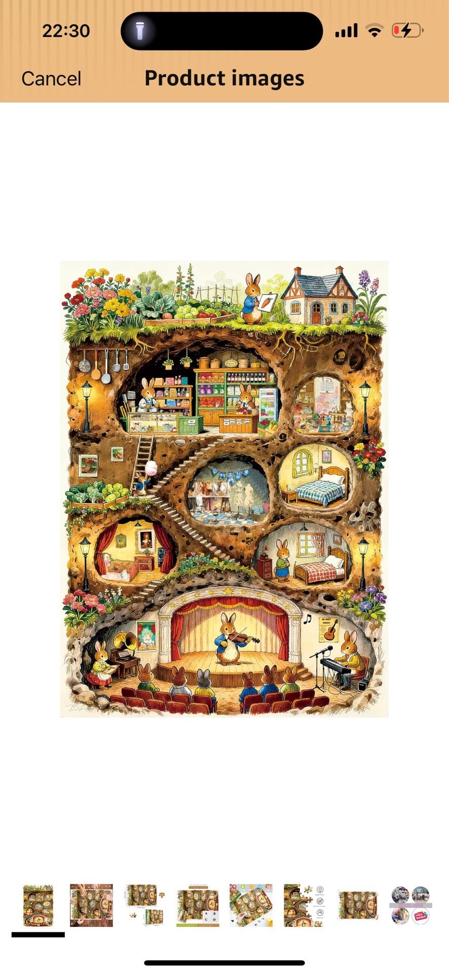 Brand new Jigsaw Puzzle for Adults 1000 Pieces, Eye Protection, Rabbit House Theme