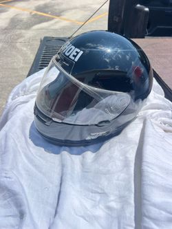 Motorcycle helmet shoei black full face XXL with clear visor