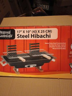 Portable steel hibachi