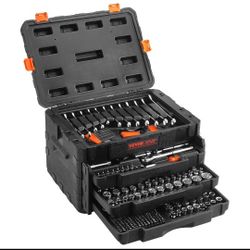 VEVOR 450-Piece Mechanics Tool Set – 1/4”, 3/8” & 1/2” Drive – SAE & Metric