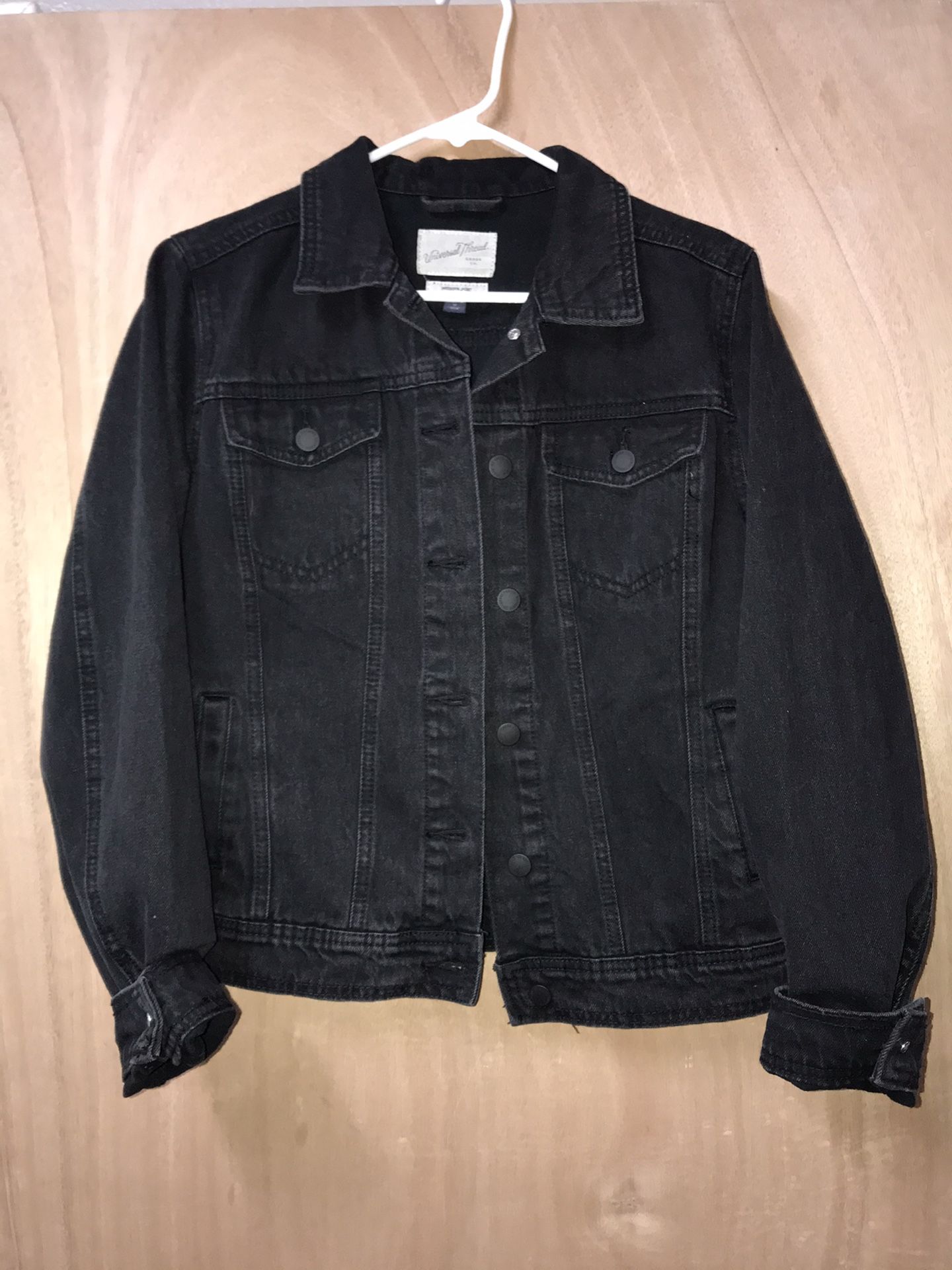 Women’s Black Denim Jacket (Size M)