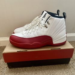 Nike Air Jordan 12 Retro Cherry '23 Size 12 CT8013-116 OG Taxi Flu Game CLEAN