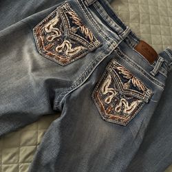 gem flared jeans