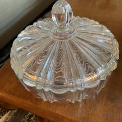 Large Antique Cut Glass Candy Dish